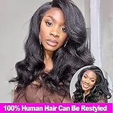 Enoya 360 Lace Front Wigs Human Hair Pre Plucked Bleached Knots,Glueless Wigs Human Hair for Black Women 200 Density(16" 360 Lace Frontal Wig)