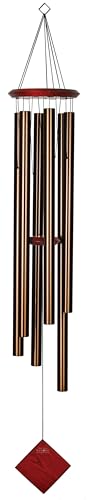 Woodstock Chimes Neptune Wind Chime for Outside 54" Large Bronze, Deep Tone Sound for Outdoor Garden, Patio, Porch Decor, Encore Collection DCB54